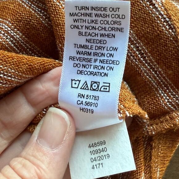 Maurices Women's L Boho Striped Criss Cross Ruffle Sleeveless Stretch Knit Top - Picture 7 of 8